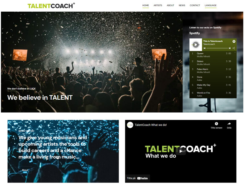 Talentcoach webbplats